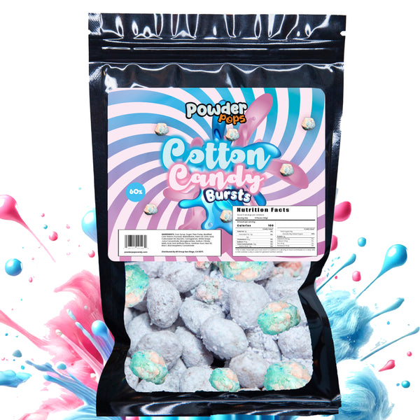 PowderPops Cotton Candy Bursts Viral Candy 6OZ